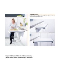 TopFlex Ausziehtisch-Beschlag, inklusiv Tischplatte, für 60 cm Schrank