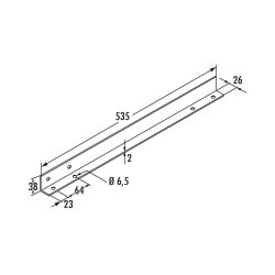 Naber APL-Befestigungswinkel, Verbindungsmaterial, L 535 mm, weiß