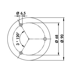 Colonna, Stützfuß, Edelstahl, H 1055 mm