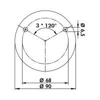 Capitello 3, Konsole, Edelstahl, H 183 mm, Rohr-Ø 45 mm