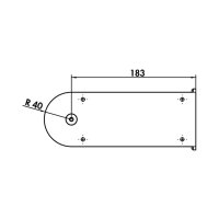 Capitello 4, Konsole, Edelstahl, H 180 mm, Rohr-Ø 45 mm