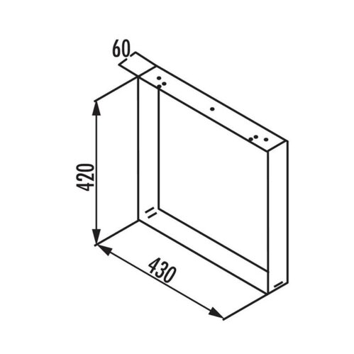 Naber Kufe für Bank, Edelstahl, H 420 mm