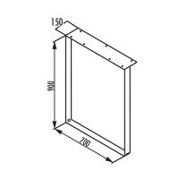 Naber Kufe für Anrichttisch (Arbeitsplattenhöhe), Edelstahl, H 900 mm