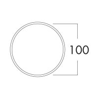 Naber COMPAIR Mauerkasten K-Klima-R 100, Jalousie weiß, innen Rundrohr-Anschluss