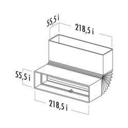 Naber COMPAIR System Ø 125 flach T-RBFLEX 125 Breitkanalrohrbogen, weiß