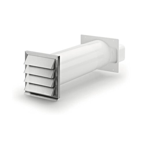 Naber COMPAIR System Ø 150 Klima-E flow 150 Mauerkasten, weiß/Edelstahl