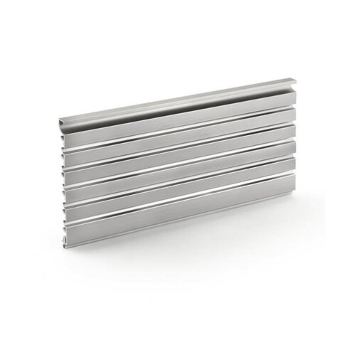 Naber Presa Sockellüftungsgitter, Länge 2400 mm, für Sockelhöhe 125 mm, edelstahlfarbig