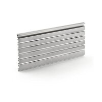 Naber Presa Sockellüftungsgitter, Länge 2400 mm, für Sockelhöhe 125 mm, edelstahlfarbig
