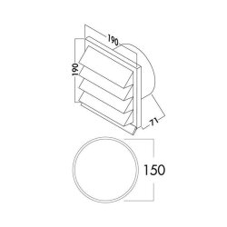 Naber COMPAIR System Ø 150 K-Jal 150 Außenjalousie anthrazit