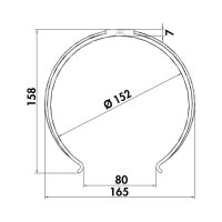 Naber COMPAIR System Ø 150 Rundkanalhalterung 150 weiß
