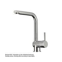 Naber LINEA Küchenarmatur Drive 2 mit ausziehbarem Auslauf Edelstahlfarbig Hochdruck