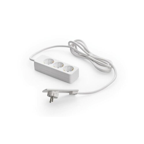 EVOline Plug mit Kabel 300 cm und 3-fach Steckdosenleiste, weiß