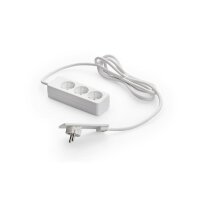 EVOline Plug mit Kabel 300 cm und 3-fach Steckdosenleiste, weiß