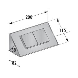 Thebo Mira WA1, Aufbausteckdosenelement, Edelstahl