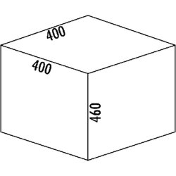Naber Cox® Base 460 S/400-1, Abfallsammler für Frontauszüge, hellgrau