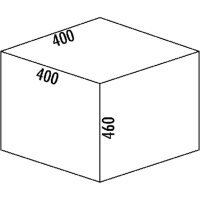 Naber Cox® Base 460 S/400-1, Abfallsammler für Frontauszüge, hellgrau