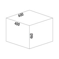 Naber Cox® Base 460 S/600-3, Abfallsammler für Frontauszüge, hellgrau