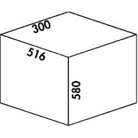 Naber Cox Clan® 580/300-2, Abfallsammler für Frontauszüge, hellgrau