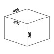 Naber Cox® Box 360 S/400-2, Abfallsammler für vorhandene Auszüge, mit Biodeckel