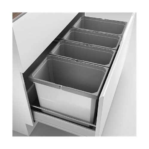 Naber Cox® Box 350 S/1000-4, Abfallsammler für vorhandene Auszüge, hellgrau