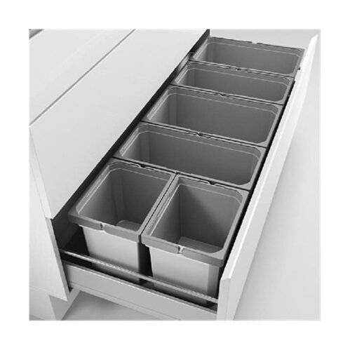 Naber Cox® Box 235 S/1200-6, Abfallsammler für vorhandene Auszüge, hellgrau