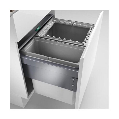 Naber Cox® Base 460 R/600-2, Abfallsammler für Frontauszüge, hellgrau, H 460