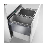 Naber Cox® Base 460 R/600-2, Abfallsammler für Frontauszüge, hellgrau, H 460