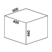 Naber Cox® Base 460 R/600-2, Abfallsammler für Frontauszüge, hellgrau, H 460