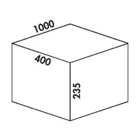 Naber Cox® Box 235 S/1000-4 Bio, Abfallsammler für vorhandene Auszüge, hellgrau