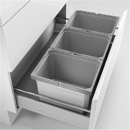 Naber Cox® Box 235 K/800-3, Abfallsammler für vorhandene Auszüge, mit Biodeckel