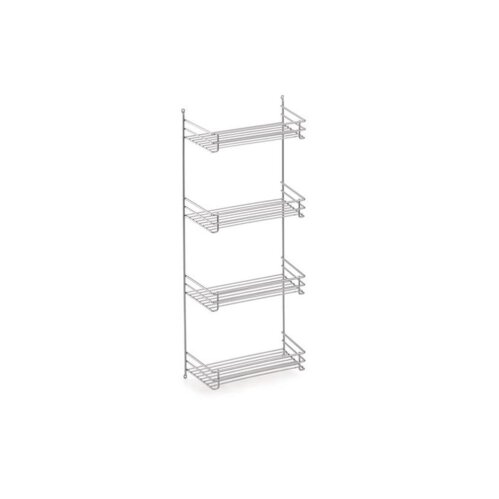 Besenschrank-Regal, silberfarben
