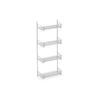 Besenschrank-Regal, silberfarben
