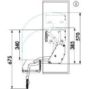 Kesseböhmer Hängeschrank-Liftbeschlag iMove-Set Double Tray, für 60 cm Schrank, B 565 mm