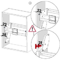 Kesseböhmer Hängeschrank-Liftbeschlag iMove-Set Double Tray, für 60 cm Schrank, B 565 mm