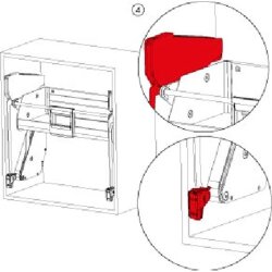 Kesseböhmer Hängeschrank-Liftbeschlag iMove-Set Double Tray, für 60 cm Schrank, B 565 mm