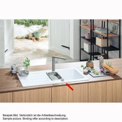 Villeroy & Boch Abdeckkappe eckig, für Einzeldrehgriff, Edelstahl gebürstet