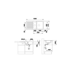 BLANCO Einbauspüle CLASSIC Pro 6 S-IF Edelstahl Seidenglanz, InFino Ablaufsystem