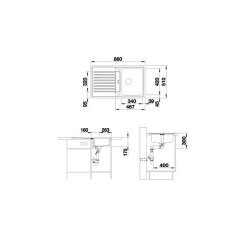 BLANCO Einbauspüle CLASSIC Pro 45 S-IF Edelstahl Seidenglanz, InFino Ablauffsystem