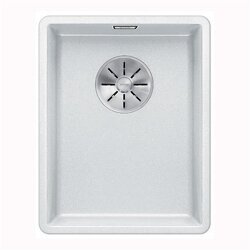 BLANCO Einbauspüle SUBLINE 320-F Silgranit flächenbündig einbaubar, InFino weiß