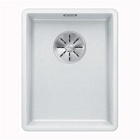 BLANCO Einbauspüle SUBLINE 320-F Silgranit flächenbündig einbaubar, InFino weiß