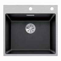 BLANCO Einbauspüle SUBLINE 500-IF/A SteelFrame Silgranit, mit Ablauffernbedienung