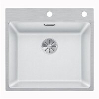 BLANCO Einbauspüle SUBLINE 500-IF/A SteelFrame Silgranit, mit Ablauffernbedienung, weiß