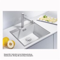 BLANCO Einbauspüle SUBLINE 500-IF/A SteelFrame Silgranit, mit Ablauffernbedienung, weiß