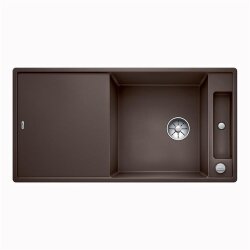 BLANCO Einbauspüle AXIA III XL 6 S-F Silgranit flächenbündig | InFino Ablauf | cafe | mit Glas-Schneidbrett