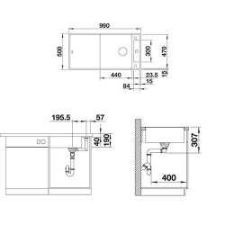 BLANCO Einbauspüle AXIA III XL 6 S-F Silgranit flächenbündig | InFino Ablauf | anthrazit | mit Holz-Schneidbrett