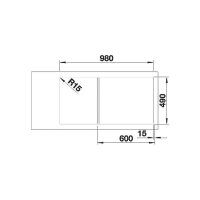BLANCO Einbauspüle AXIA III 6 S Silgranit | InFino Ablauf | mit Glas-Schneidbrett