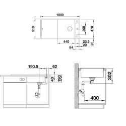 BLANCO Einbauspüle AXIA III XL 6 S Silgranit | InFino Ablauf | mit Holz-Schneidbrett