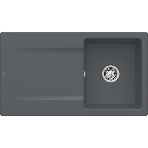 Villeroy & Boch Siluet 50 Flat mit Handbetätigung Classicline i4 Graphit