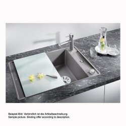 BLANCO Einbauspüle AXIA III 45 S-F Silgranit mit Glasschneidbrett, flächenbündig einbaubar, InFino, cafe