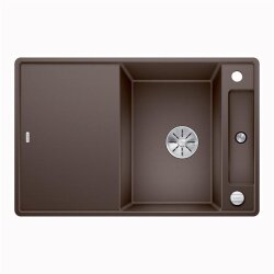BLANCO Einbauspüle AXIA III 45 S-F Silgranit mit Holzschneidbrett, flächenbündig einbaubar, InFino, cafe